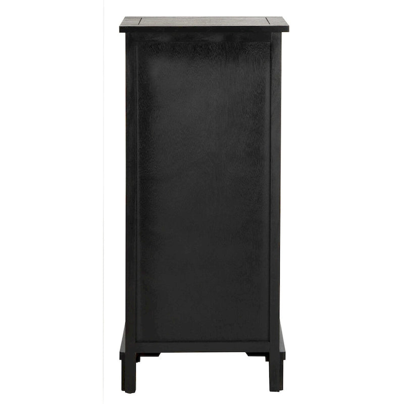 SAFAVIEH Golda Distressed Black Storage Cabinet - 15.9 x 11.8 x 35 - 16Wx12Dx35H