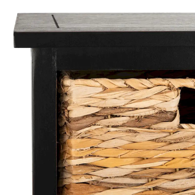 SAFAVIEH Golda Distressed Black Storage Cabinet - 15.9 x 11.8 x 35 - 16Wx12Dx35H