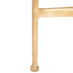SAFAVIEH Couture Venie Round Antique Gold Glass Side Table - 27 W x 27 D x 23 H - 27Wx27Dx23H