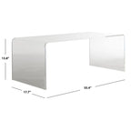 SAFAVIEH Alfredine Clear Acrylic Coffee Table - 35.4 x 17.7 x 13.8 - 35Wx18Dx14H