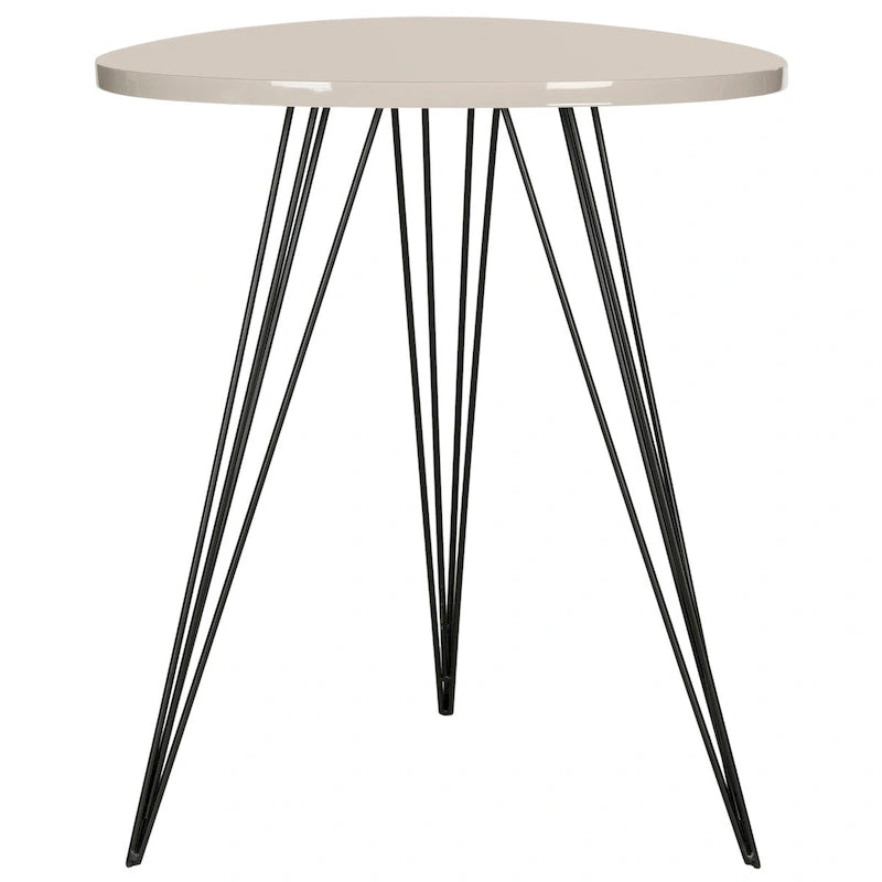 SAFAVIEH Luann White/ Black Lacquer Side Table - 19.6 x 19.6 x 23.6 - 20Wx20Dx24H