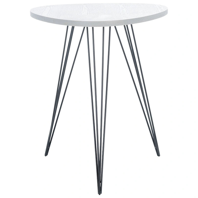 SAFAVIEH Luann White/ Black Lacquer Side Table - 19.6 x 19.6 x 23.6 - 20Wx20Dx24H