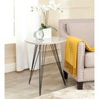 SAFAVIEH Luann White/ Black Lacquer Side Table - 19.6 x 19.6 x 23.6 - 20Wx20Dx24H