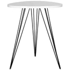 SAFAVIEH Luann White/ Black Lacquer Side Table - 19.6 x 19.6 x 23.6 - 20Wx20Dx24H