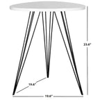 SAFAVIEH Luann White/ Black Lacquer Side Table - 19.6 x 19.6 x 23.6 - 20Wx20Dx24H