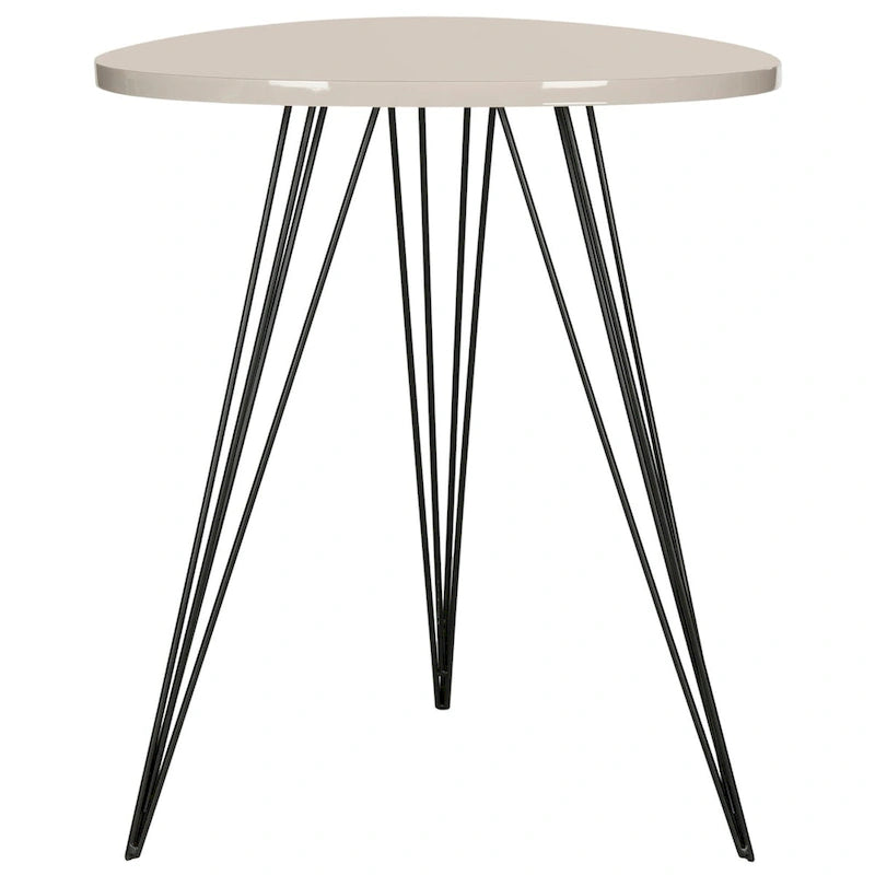 SAFAVIEH Luann White/ Black Lacquer Side Table - 19.6 x 19.6 x 23.6 - 20Wx20Dx24H