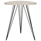 SAFAVIEH Luann White/ Black Lacquer Side Table - 19.6 x 19.6 x 23.6 - 20Wx20Dx24H
