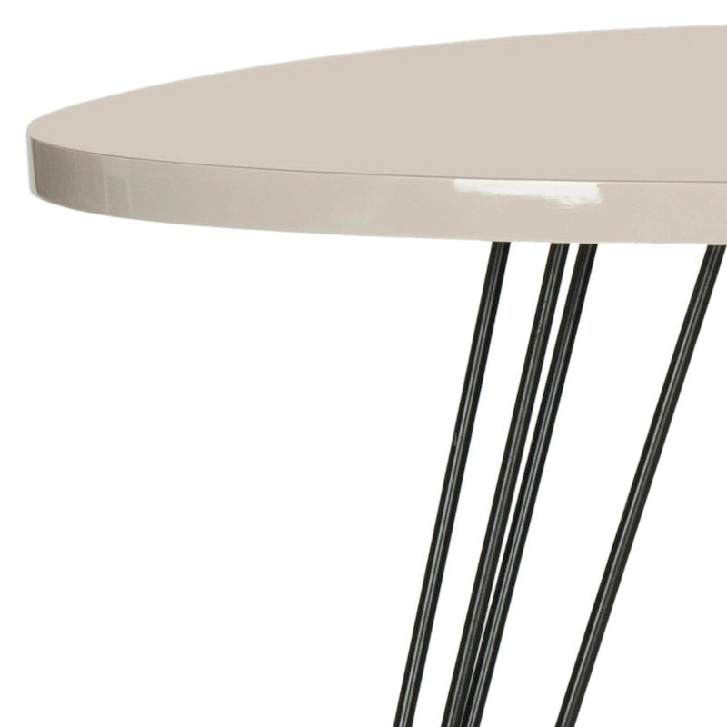 SAFAVIEH Luann White/ Black Lacquer Side Table - 19.6 x 19.6 x 23.6 - 20Wx20Dx24H