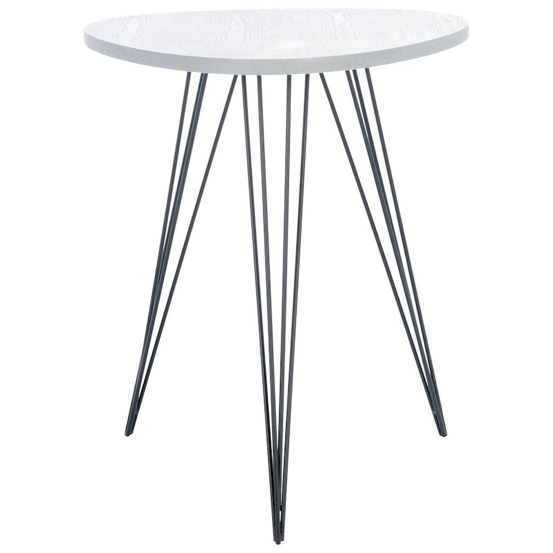 SAFAVIEH Luann White/ Black Lacquer Side Table - 19.6 x 19.6 x 23.6 - 20Wx20Dx24H