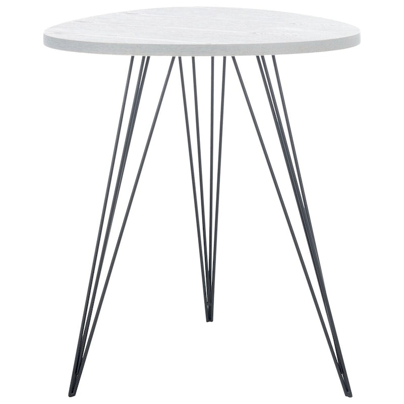 SAFAVIEH Luann White/ Black Lacquer Side Table - 19.6 x 19.6 x 23.6 - 20Wx20Dx24H