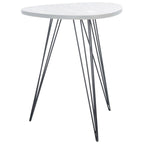 SAFAVIEH Luann White/ Black Lacquer Side Table - 19.6 x 19.6 x 23.6 - 20Wx20Dx24H