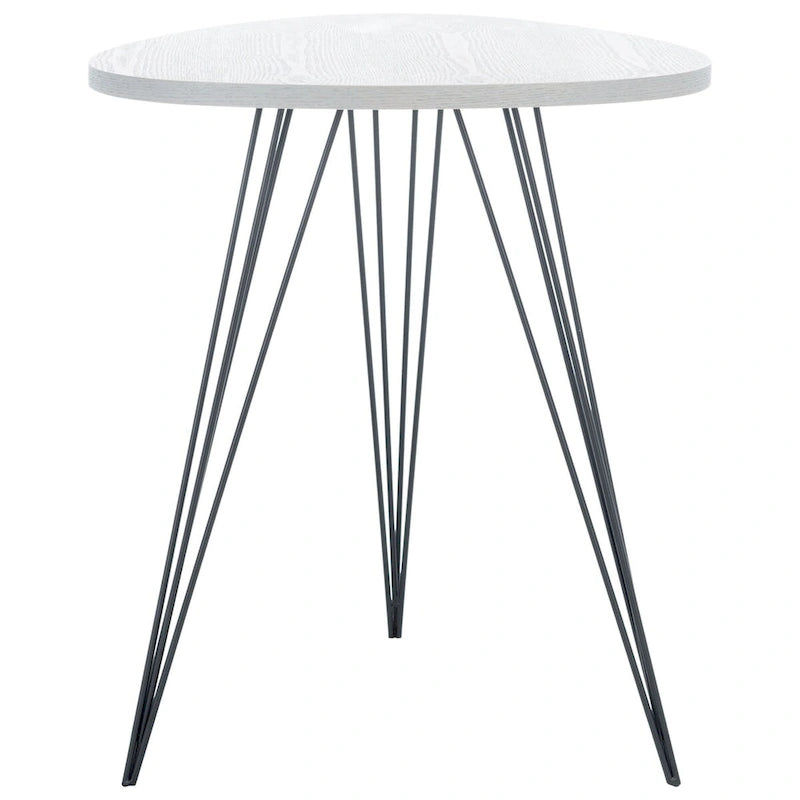 SAFAVIEH Luann White/ Black Lacquer Side Table - 19.6 x 19.6 x 23.6 - 20Wx20Dx24H