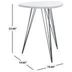 SAFAVIEH Luann White/ Black Lacquer Side Table - 19.6 x 19.6 x 23.6 - 20Wx20Dx24H