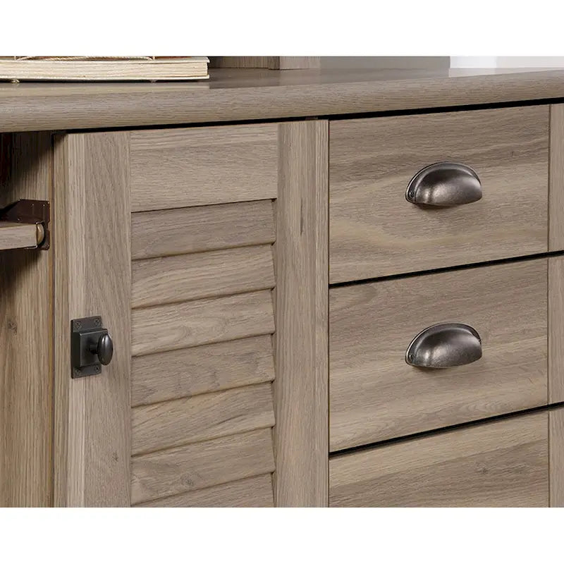 Harbor View Collection Computer Desk With Hutch