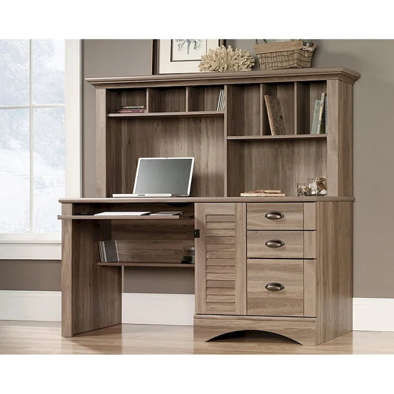 Harbor View Collection Computer Desk With Hutch