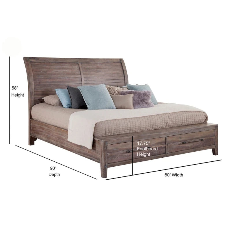 Asher Sleigh Storage Bed