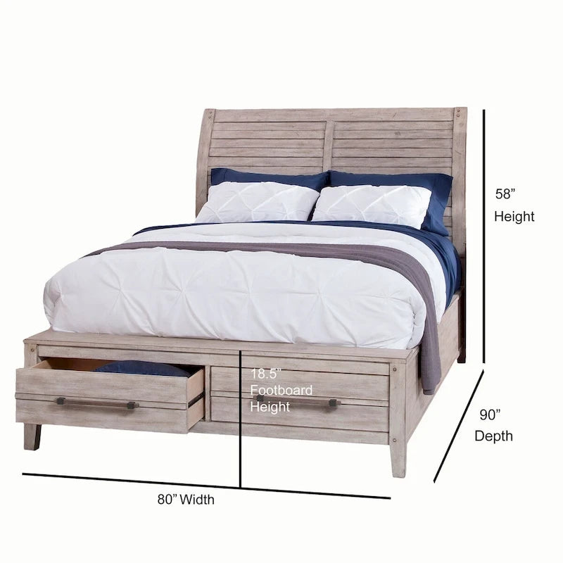 Asher Sleigh Storage Bed