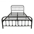Full Size Metal Bed Frame with Headboard Footboard, Heavy Duty Steel Slats