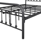 Full Size Metal Bed Frame with Headboard Footboard, Heavy Duty Steel Slats