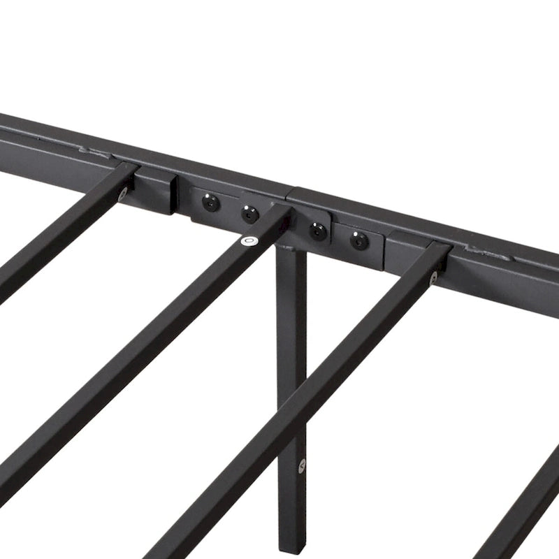 Full Size Metal Bed Frame with Headboard Footboard, Heavy Duty Steel Slats