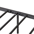 Full Size Metal Bed Frame with Headboard Footboard, Heavy Duty Steel Slats