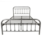 Full Size Metal Bed Frame with Headboard Footboard, Heavy Duty Steel Slats