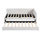 Merax Twin Size Upholstered Daybed with Trundle