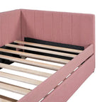 Merax Twin Size Upholstered Daybed with Trundle