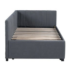 Merax Twin Size Upholstered Daybed with Trundle
