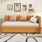 Merax Twin Size Upholstered Daybed with Trundle