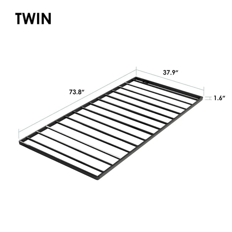 1.6 Inch Metal Bunkie Board Bed Slat Replacement by Crown Comfort