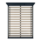 Natural Wood Panel Bed - Queen Size 3-Panel Shaker