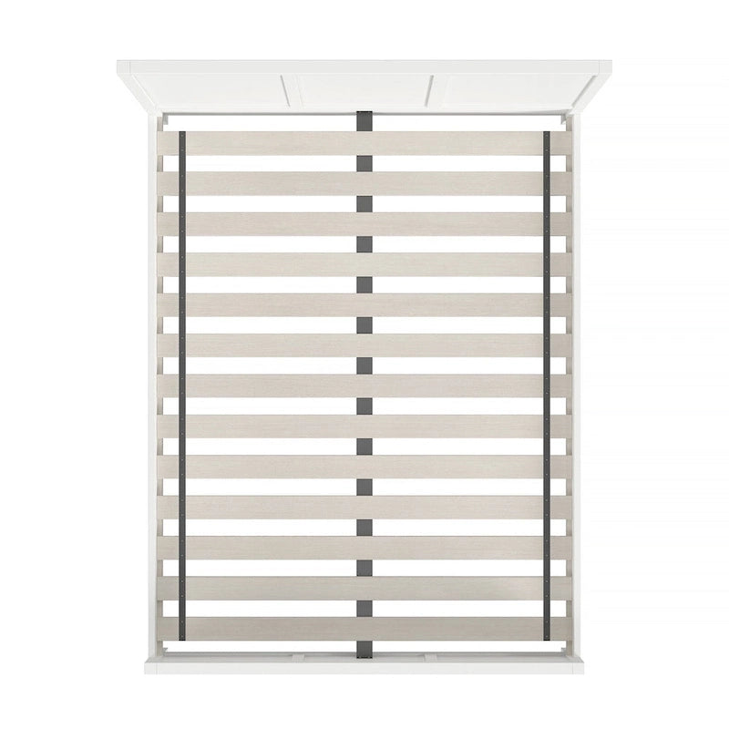 Natural Wood Panel Bed - Queen Size 3-Panel Shaker