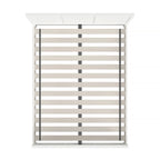 Natural Wood Panel Bed - Queen Size 3-Panel Shaker