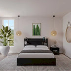 Hunter Platform Bed With Headboard And 1-Drawer Nightstand