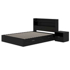 Hunter Platform Bed With Headboard And 1-Drawer Nightstand