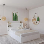 Hunter Platform Bed With Headboard And 1-Drawer Nightstand
