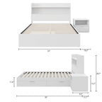 Hunter Platform Bed With Headboard And 1-Drawer Nightstand