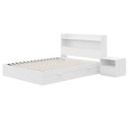 Hunter Platform Bed With Headboard And 1-Drawer Nightstand