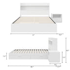 Hunter Platform Bed With Headboard And 1-Drawer Nightstand