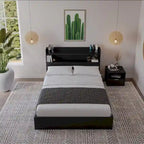 Hunter Platform Bed With Headboard And 1-Drawer Nightstand