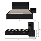 Hunter Platform Bed With Headboard And 1-Drawer Nightstand