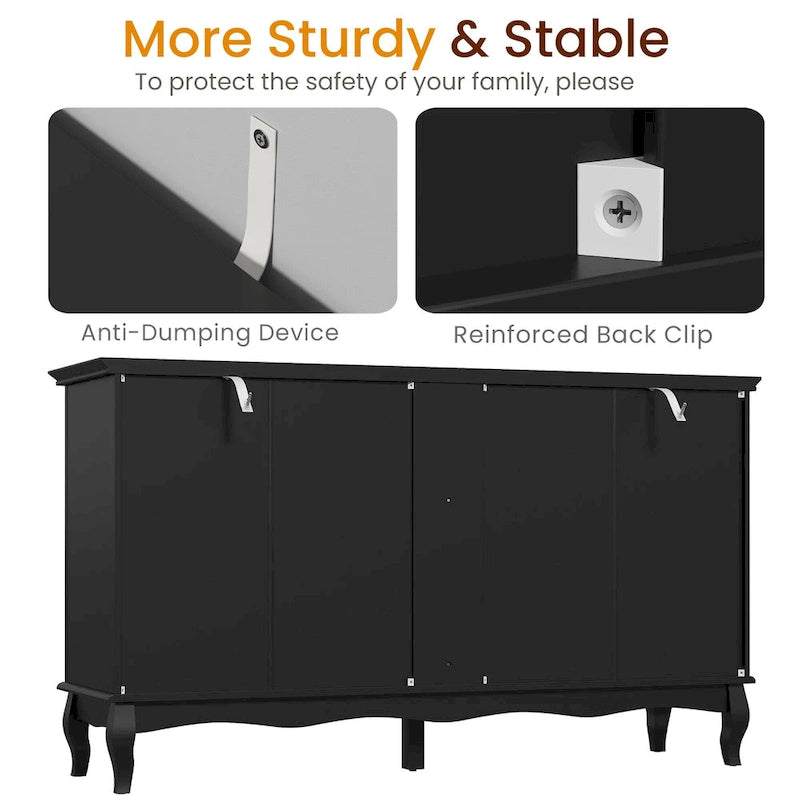 7 - Drawer Dresser with Solid Wood Legs and Painted Finish