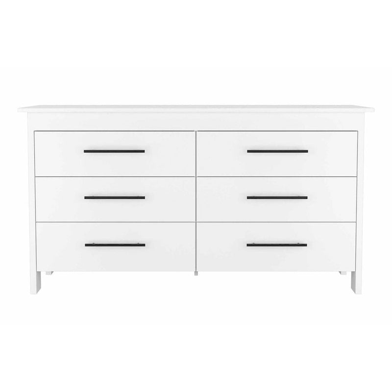 Southington 6-Drawer Rectangle Dresser Light Oak and White