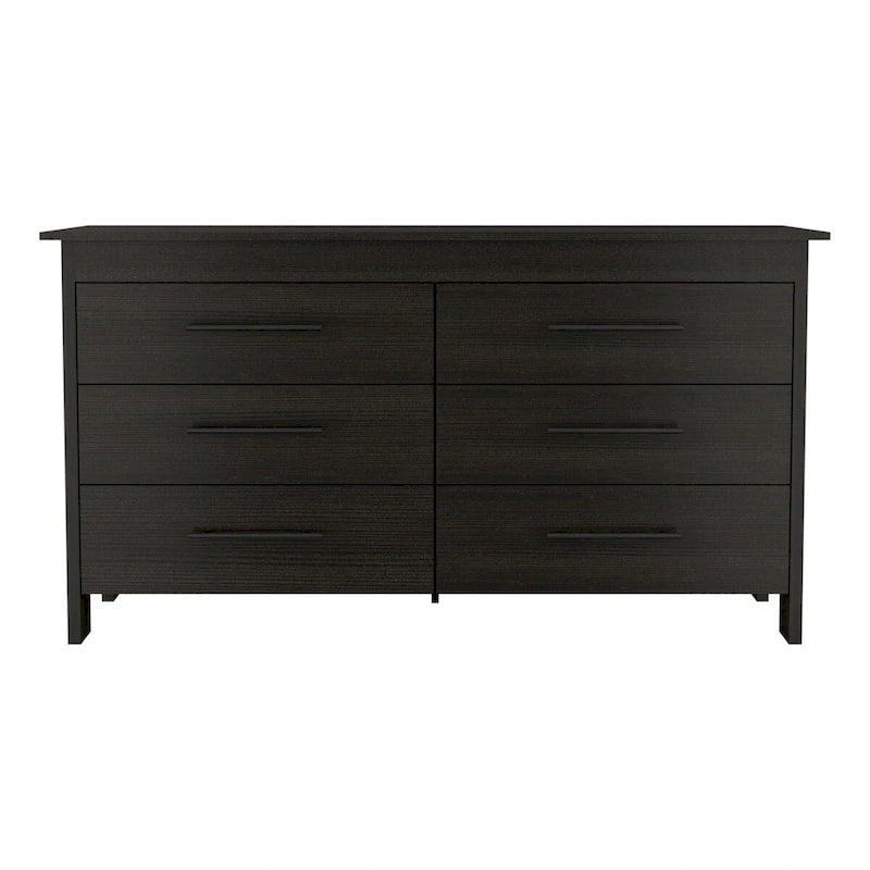 Southington 6-Drawer Rectangle Dresser Light Oak and White