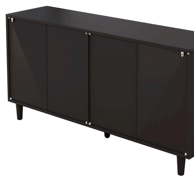 59.066-Drawers Rattan Storage Cabinet with White Drawer Slides