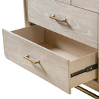 Furniture of America Drayden Transitional Oak Solid Wood 3-Piece Dresser and 2 Nightstand Bedroom Set