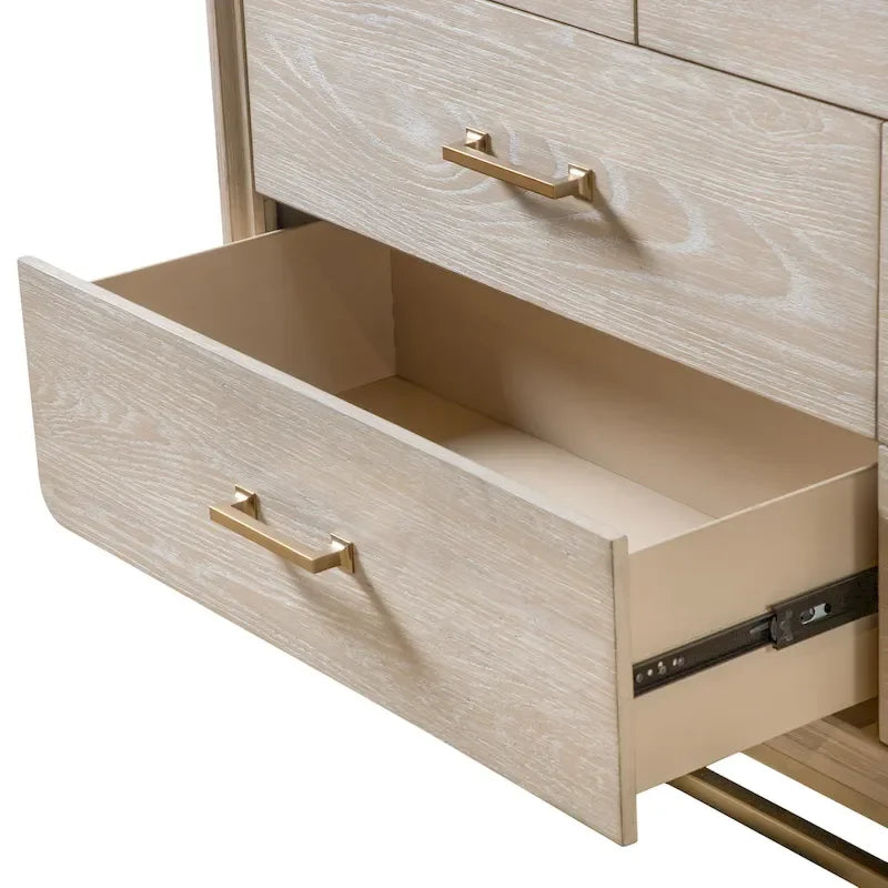Furniture of America Drayden Transitional Oak Solid Wood 3-Piece Dresser and 2 Nightstand Bedroom Set