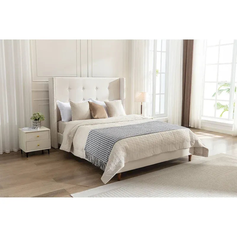 54 High Headboard Peyton Upholstered King Bed