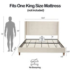 54 High Headboard Peyton Upholstered King Bed